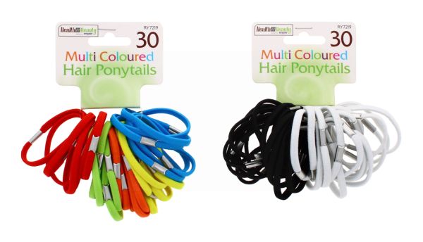 MULTI COLOURED HAIR BOBBLES 30 PACK