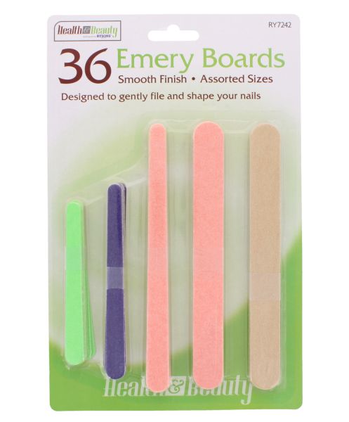 HEALTH & BEAUTY EMERY BOARDS 36 PCS