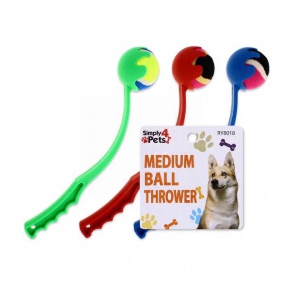 DOGGY BALL THROWER - MEDIUM - ASSORTED COLOURS 