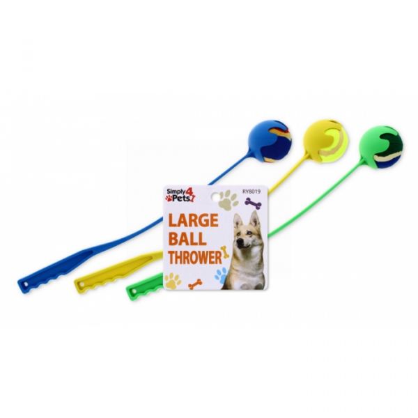 DOGGY BALL THROWER - LARGE - ASSORTED COLOURS 