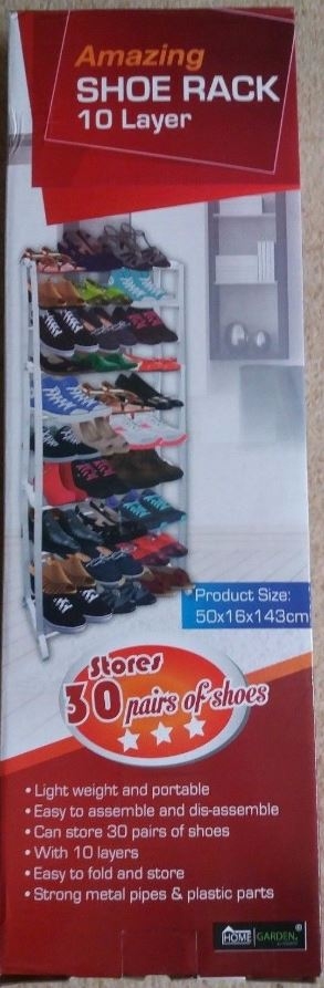 Wholesale Home Garden Amazing Shoe Rack 10 Tier 50 X 16 X 143cm Black Uk Pound Shop Supplier And Distributor