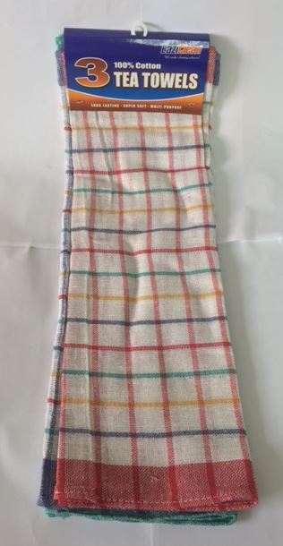 multi coloured tea towels